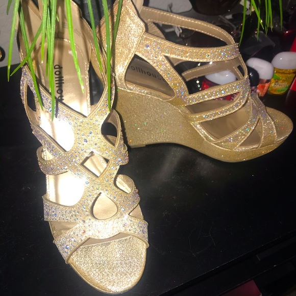 Gold Sparkle Wedges - Picture 4 of 6